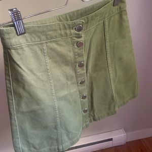 Army Green Mini Skirt